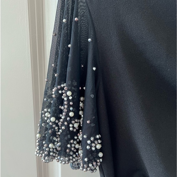 Betsy & Adam Womens Beaded Knee Length Sheath Dress NWT - Picture 4 of 16